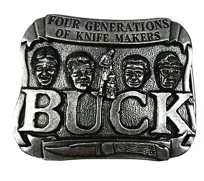 Vintage Buck Knife Belt Buckle Smokey Mountain Knife Works • $10.39