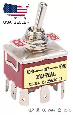 Heavy Duty 3pdt (on)-off-(on) Momentary Toggle Switch - Spade Terminals (33af) • $8.41