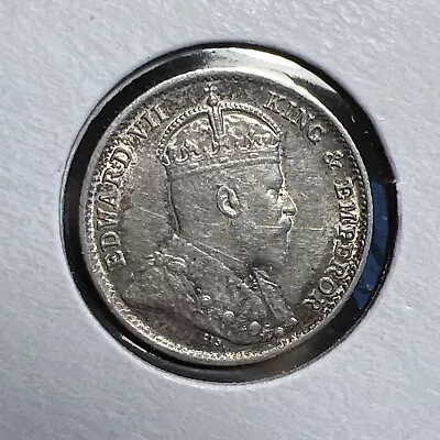 Ceylon 1903 10 Cents Silver • £0.99