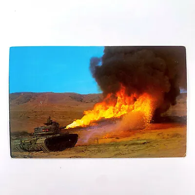 Postcard California Camp Pendleton CA Tank Battalion Flame Thrower 1970s Chrome • $4