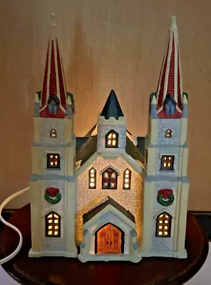 Lemax Dickensvale Village Lighted Church 55158 IOB Porcelain Vintage 1995 • $19.96