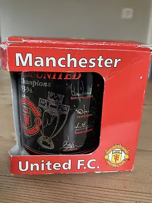 Manchester United Vintage Mug 1993-94 Double Champions • £10