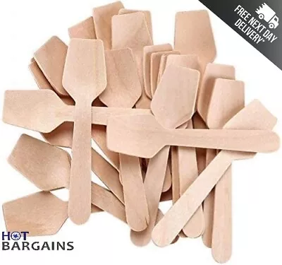 Disposable Wooden Spoons Mini Ice Cream Tea Dessert Spoon Party Tableware • $4.92