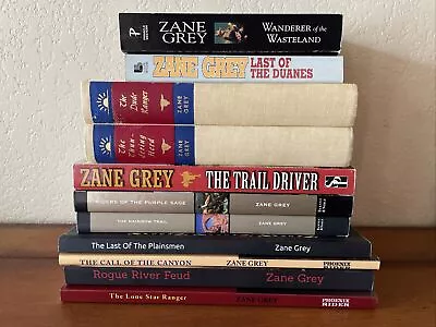 Lot Of 11 Zane Grey Western Paperback Books -Riders Of The Purple Sage Lone Star • $20