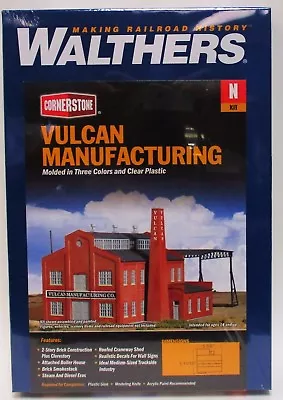 N Scale Walthers Cornerstone 933-3233 Vulcan Manufacturing Company Building Kit • $29.73