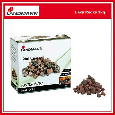 £9.97 • Buy Landmann 3KG Lava Rock BBQ Rocks Ideal For Camping & Gas Barbecues Lavasteine