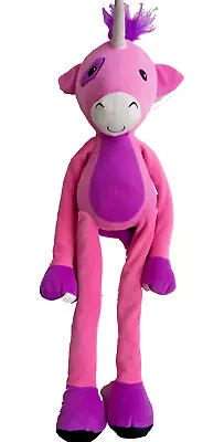 Stretchkins Pink Purple Unicorn Dance Plush Soft Toy Attaches To Hands + Feet • £5