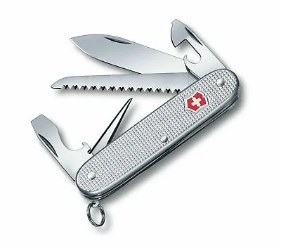 NEW Victorinox Swiss Army Pocket Knife FARMER Silver Alox 93 Mm 0.8241.26-X2 • $56