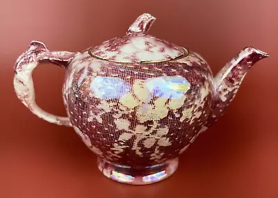 Royal Winton Brocade Cranberry Chintz Rosebud Tea Pot C.1930s • $24.50