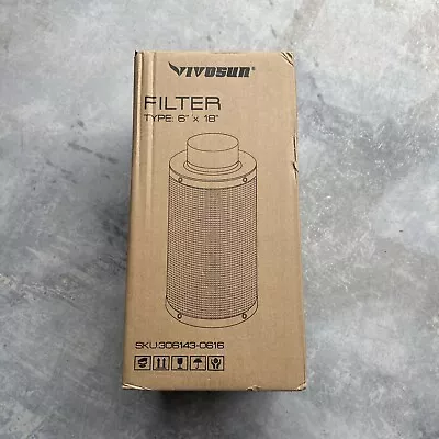 VIVOSUN FILTER 6  X 18  AIR CARBON GROW FILTER - 306143-0616 - NEW Sealed Bag • $54.99