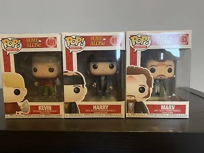 Funko Pop! Vinyl Figures Movies Home Alone #491 KEVIN #492 HARRY #493 MARV  • £60