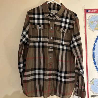 £100 • Buy Burberry Brit Nova Check Blouse Medium
