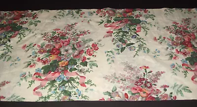 Vintage Croscill Floral ENGLISH GARDEN Curtain Valance 17  X 88  Cottagecore EC • $14.50