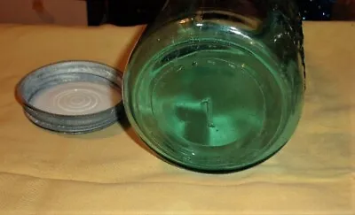 Vintage #1 Blue Ball Ideal Mason Glass Canning Jar  W/zinc Lid • $9