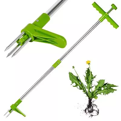 Weed Remover Weed Puller Twister Steel Claw Weeding Root Killer Garden Hand Tool • £10.49