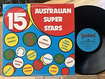 Australian Super Stars LP OZ Lobby Lloyd Chain Bee Gees Festival Records Rare • $50