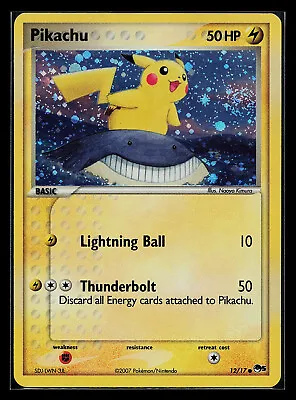 Pokemon Card - Pikachu - POP Series 5 HOLO Bleed 12/17 Error Back SWIRL • $175