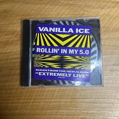 VANILLA ICE Rollin In My 5.0 4TRX W/ EDITS & LIVE TRX PROMO DJ CD Single 1991 • $7