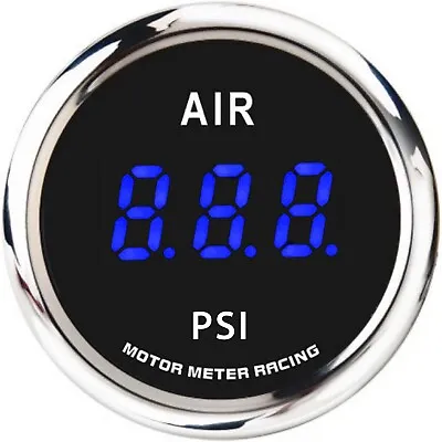 W PRO 52mm 2-1/16  Digital Air Pressure Gauge PSI Blue LED Air Ride Suspension • $55.34