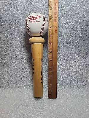 Vintage Miller High Life Baseball On Bat Beer Tap Handle NEW • $22