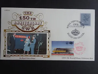 £1.30 • Buy G.W.R 12 150th Anniversary Benham Silk Railway First Day Cover