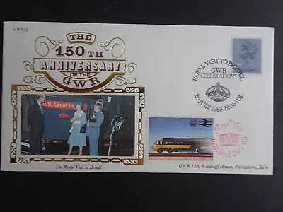 £1.30 • Buy G.W.R 12 150th Anniversary Benham Silk Railway First Day Cover