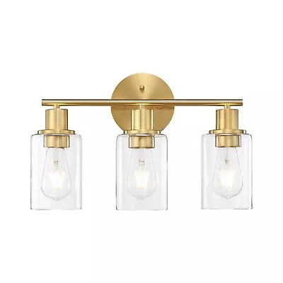 Revtronic 3-Light Vanity Light Soft Gold Bathroom Wall Lights Over Mirror • $43.69