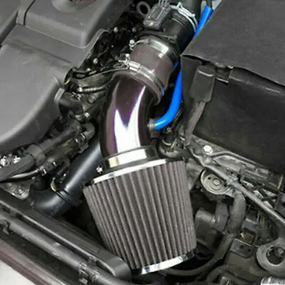 Car Cold Air Intake Filter Alumimum Induction Pipe Power Flow Hose System Kit • $39.98