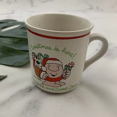 Vintage 80s Ziggy Christmas Coffee Mug Warmth And Good Cheer Santa Holiday Comic • $12.79