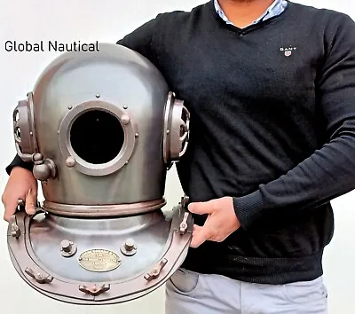 £488 • Buy VINTAGE SIEBE GORMAN 12 Bolt Diving Helmet Replica Famous Antique Divers Helmet