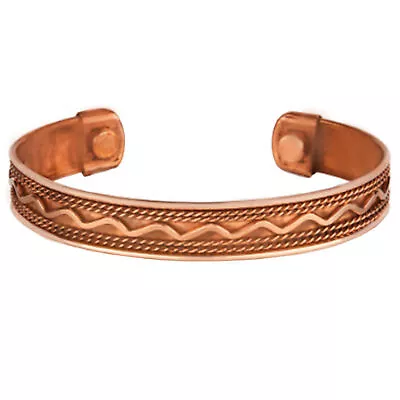 1 Copper Magnetic Cuff Bracelet Arthritis Pain Therapy Energy Bangle Men Women • $8.56