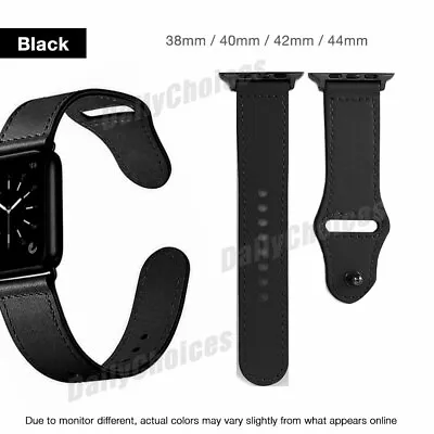 $11.95 • Buy Genuine Leather Strap IWatch Band For Apple Watch Series 7 6 5 4 3 2 SE 38-45mm