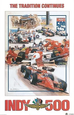 1994 Indianapolis Indy 500 Race Track Auto Racing Costacos Mini Photo Poster • $6.99