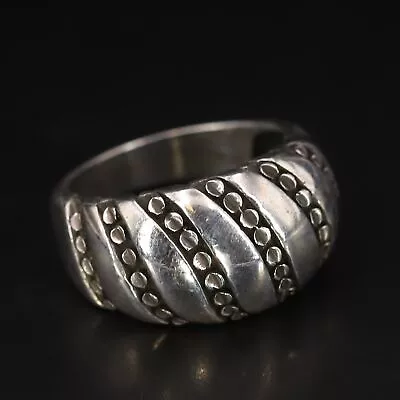Sterling Silver - KABANA Pebbled Swirl Dome Ring Size 8 - 7.5g • $2.99