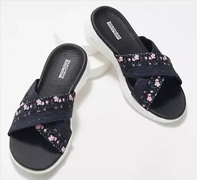 Skechers Women On-the-GO  Washable Floral Slides - Bloom TINI $47 {&} • $27