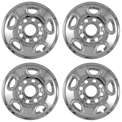 $80.95 • Buy 4 CHROME 16  8 Lug Wheel Skins Hubcaps Simulators Center Covers For Express Van