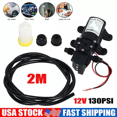 12V High Pressure Water Pump 130PSI Self Priming Sprayer Diaphragm Auto Switch • $12.99