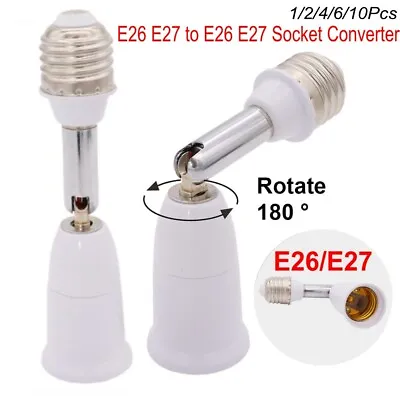 E26 E27 To E26 E27 Light Bulb Socket Converter Adjustable Lamp Extender Holder • $8.49