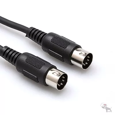 Hosa MID-310BK MIDI SysEx Cable 5-pin DIN To Same 10ft Black EMI RFI Rejection • $10.95