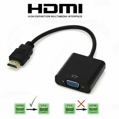 HDMI Male  To VGA Female Adapter Converter Cable For Video HDTV DVD PC 1080P • $3.87