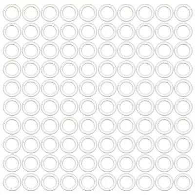  100 Pcs Curtain Roman Circle Clear Plastic Rings For Shades • £5.99