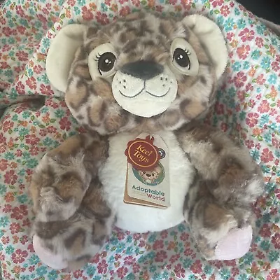 KEEL TOYS Cute 'Adoptable World' Plush KIKI Leopard Cuddly Toy Teddy BNWT 25cm • £7.99