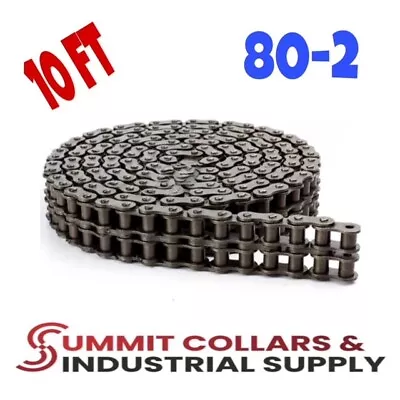 #80-2 (80-2) DUPLEX Roller Chain 10FT With 2 Master Links 80-2R  1  PITCH • $134.99