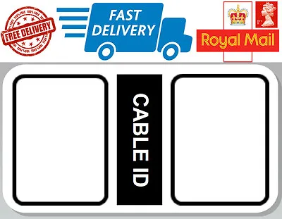 52 X Cable ID Labels Self Adhesive Identification Stickers Tags Plugs • £2.99