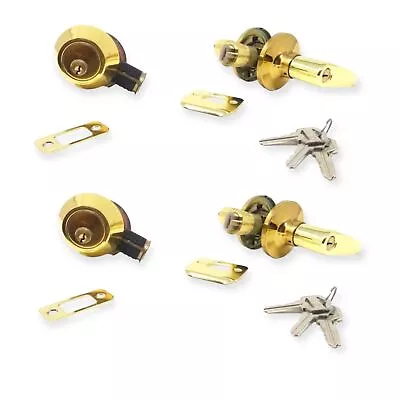 Mobile Home Lever Entry Lock And Deadbolt Set Brass (2 Pack Keyed Alike) • $84.95