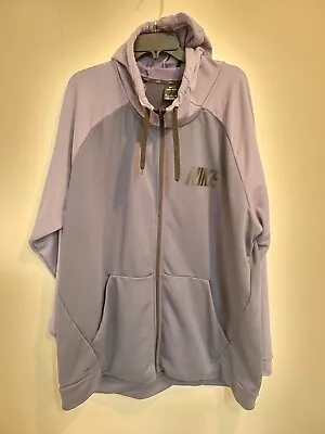Nike Dri-Fit Mens Size 3XL XXXL Gray Full Zip Up Hooded Sweatshirt EUC  • $5
