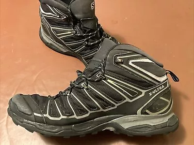 Salomon Men's X Ultra GTX Shoe Size 12.5 Black Hiking Boots Gore Tex • £65