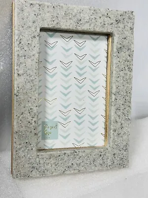 Sheffield Home Photo Frame 4x6 Gray Marble Wood New Small Scratch See Pics • $12