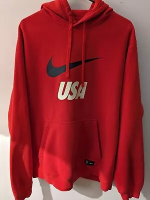 Nike Mens USA Red Pullover Hoodie Olympics XL • $15.99