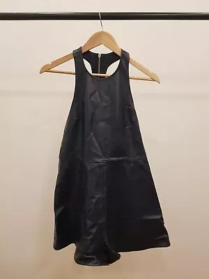 Alice McCall Navy Leather Playsuit Size 8  - Party Formal • $199.99